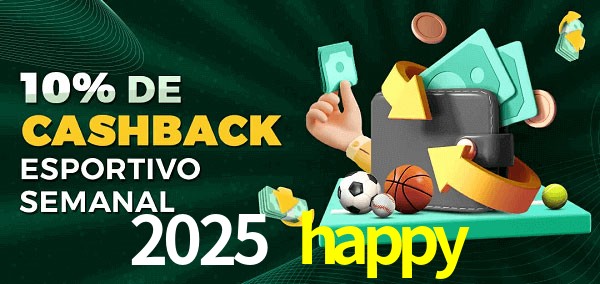 10% de bônus de cashback na 2025 happy